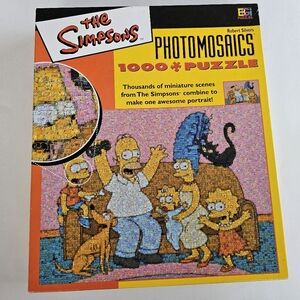 The Simpsons Photomosaics "Family" 1000 Piece Jigsaw Puzzle Robert Silvers 2002